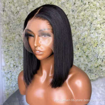 Top Selling Virgin Brazilian 8-16 inch bob wig ,lace front bob wigs human hair wigs ,short bob wigs for black women